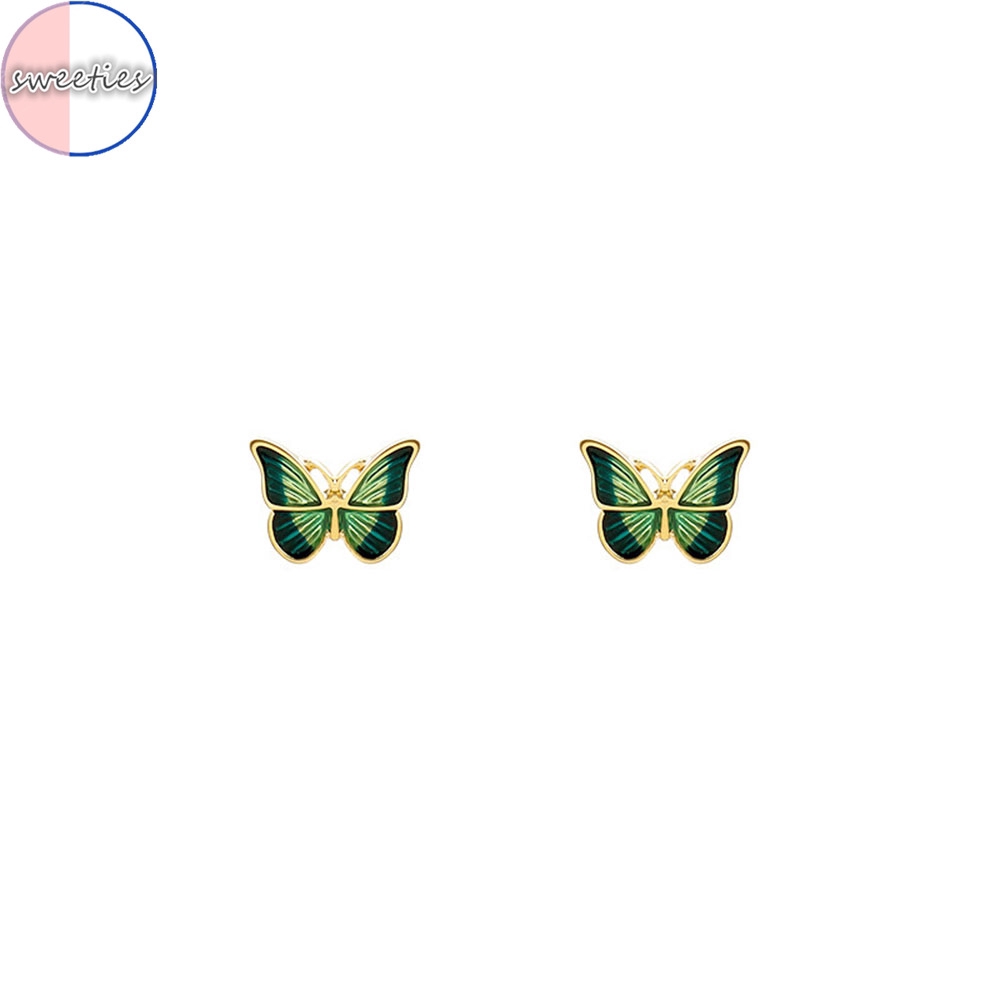 Khuyên tai đính đá hình bươm bướm phong cách cổ điển