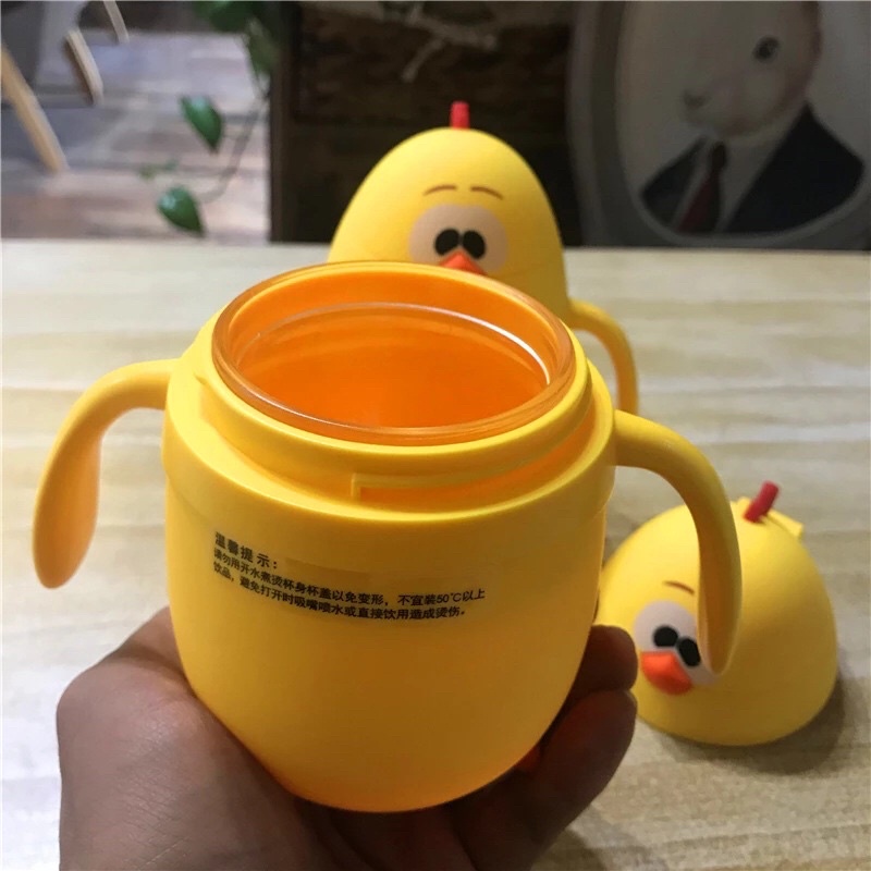 Bình Nước Chicken  Lõi Thuỷ Tinh An Toàn Cho Bé