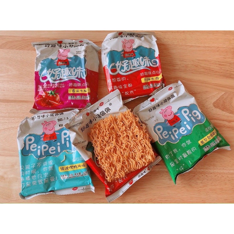 1 Gói Snack Mì Tôm Peipei Pig 53g- Hương vị tuổi thơ