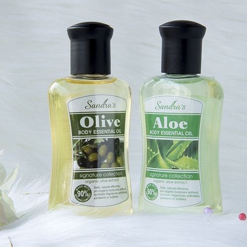 TINH DẦU DƯỠNG DA SANDRA'S (Aloe/ Olive Body Essential Oil) 88ml