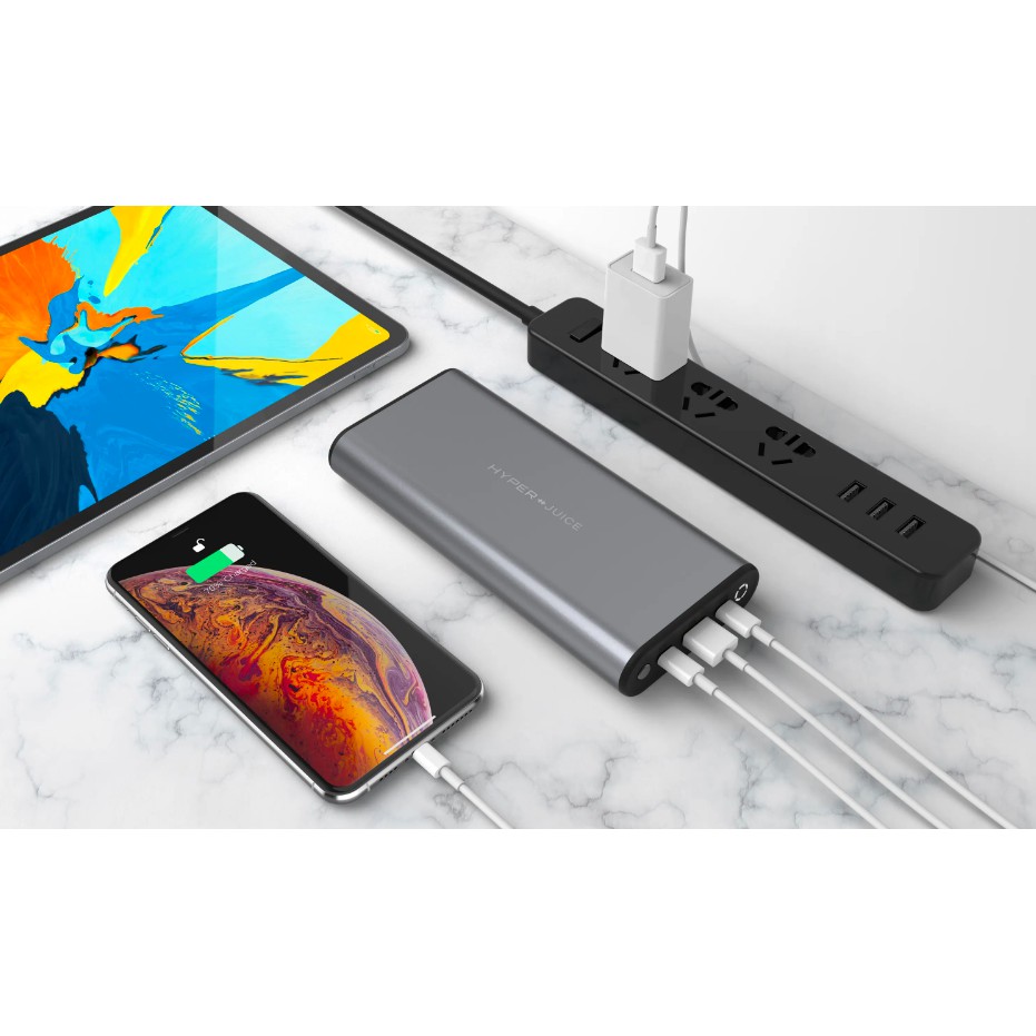 SẠC DỰ PHÒNG HYPERJUICE 27000 mAh 130W USB-C cho MACBOOK, SURFACE VÀ TẤT CẢ CÁC LAPTOP/THIẾT BỊ SỬ DỤNG SỬ DỤNG CỔNG USB
