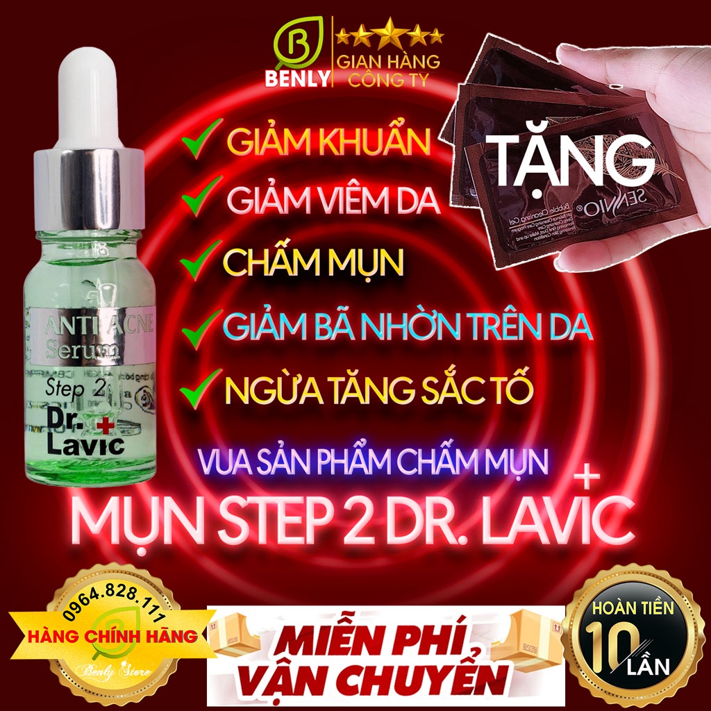 Serum giảm mụn, giảm thâm DR.LAVIC STEP 2: ANTI ACNE SERUM - Serum mụn số 3 Dr.lavic