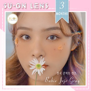 Kính áp tròng 3 tháng BABIE JEJE GRAY áp tròng 14,0mm (Xám pha nâu tự nhiên)