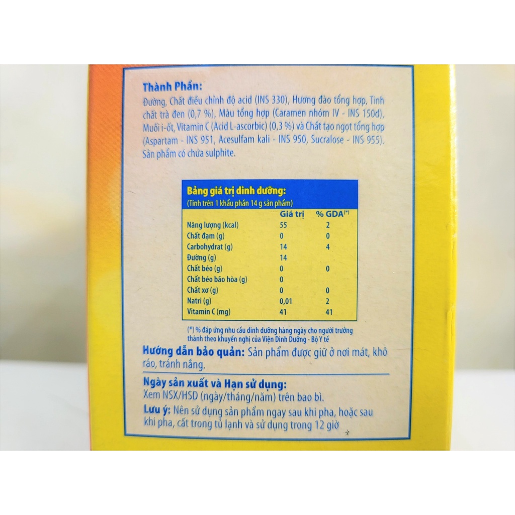 [Hộp 224g – VỊ ĐÀO] TRÀ HÒA TAN [VN] LIPTON Peach Ice Tea