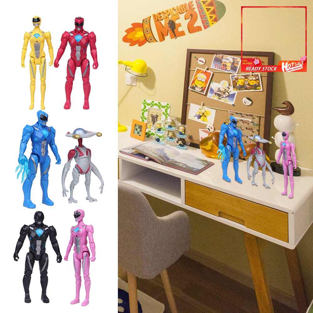 Set 6 Mô Hình Nhân Vật Siêu Nhân Phim Power Rangers Dùng Để Trang Trí