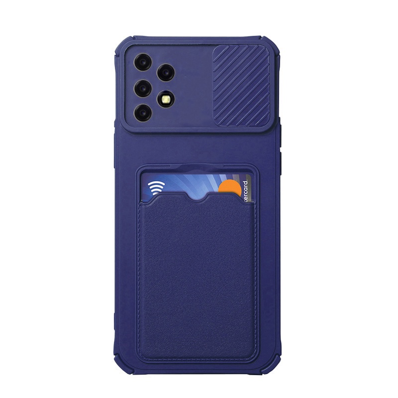 Ốp Điện Thoại Có Ngăn Đựng Thẻ Kiểu Trượt Cho Samsung Galaxy A72 A52 A32 A22 A12 4G 5G A03S