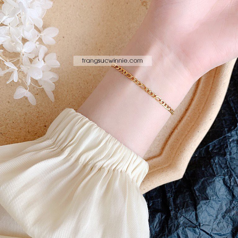Lắc tay nữ titan flat chain