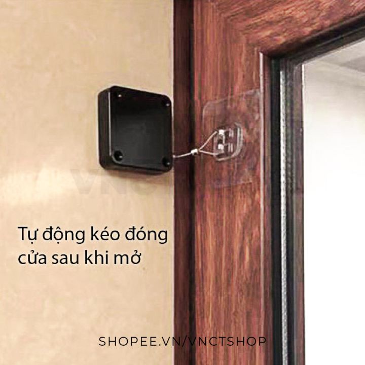 Bộ đóng cửa tự động hộp dây rút đóng khóa chốt cửa tự động cửa hàng văn phòng không cần khoan đục