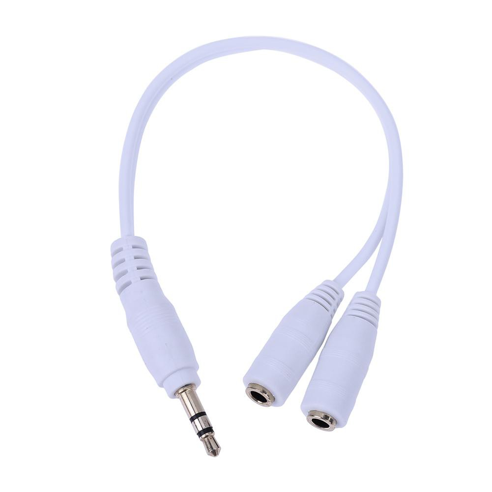 Cáp tách âm thanh hình chữ Y giắc cắm 3.5mm từ phích cắm sáng 2 ổ cắm