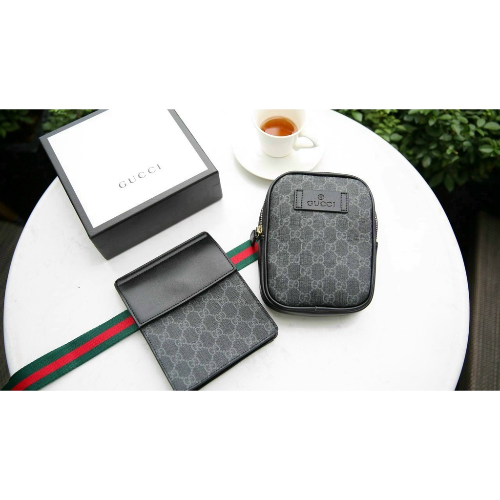 TÚI NAM ĐEO BỤNG GUCCI 2 CHI TIẾT FULLBOX VINKYSHOPTK HÀNG SẴN