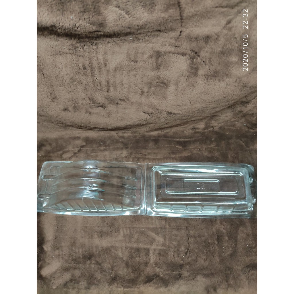 100 HỘP NHỰA H09  ĐỰNG BÁNH SANWICH 13,5 CM X 6 CM CAO 7 CM