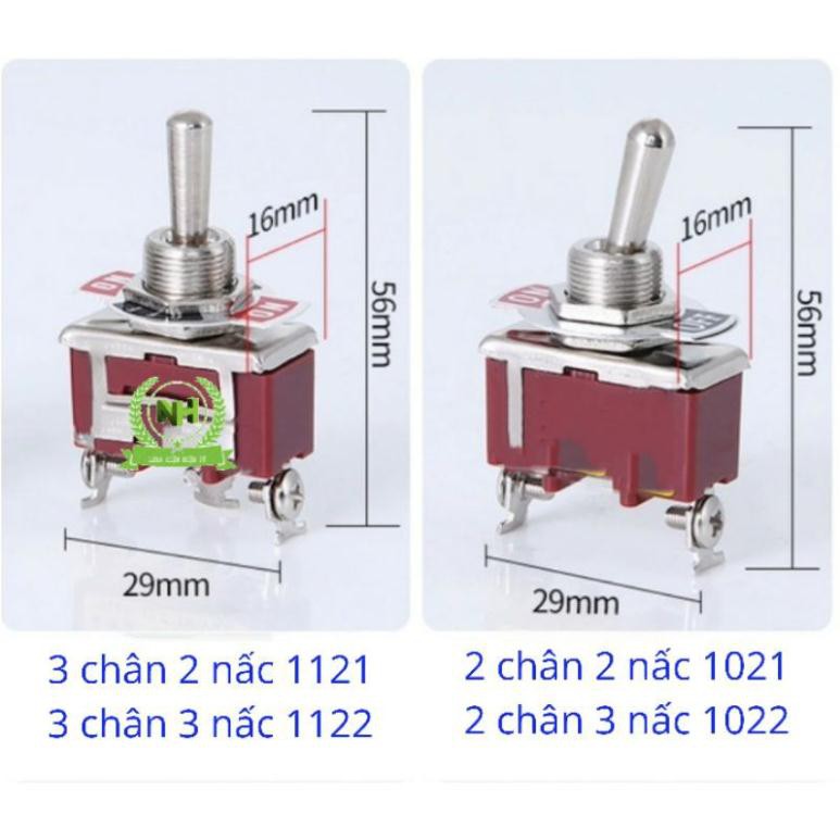 Công tắc gạt 15A/250VAC loại tốt 2P/3P/4P/6P cùng mũ chụp cao su Loại Tốt