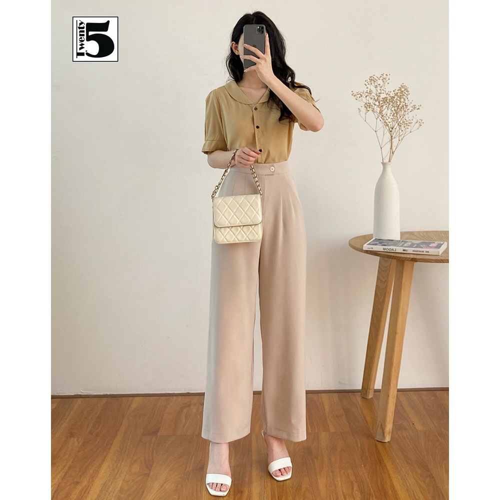 Quần suông công sở nữ ống rộng Twentyfive NN61