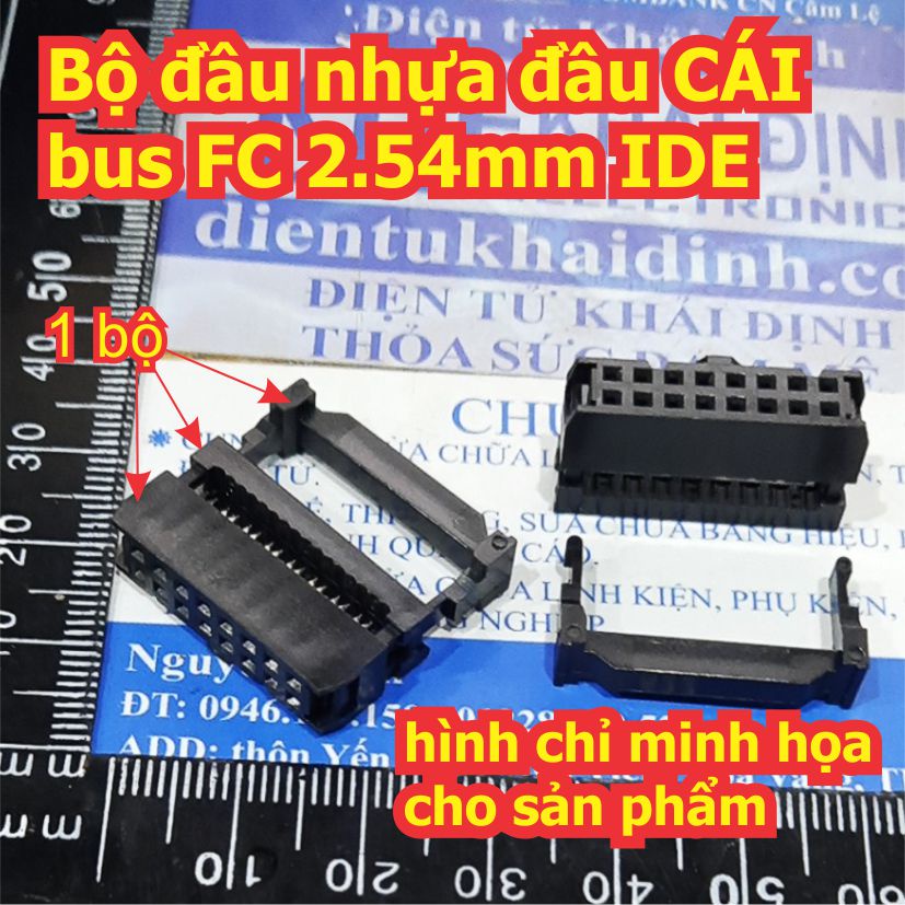 Bộ đầu nhựa đầu CÁI bus dữ liệu FC 2.54mm IDE 6P đến 40P kde2758