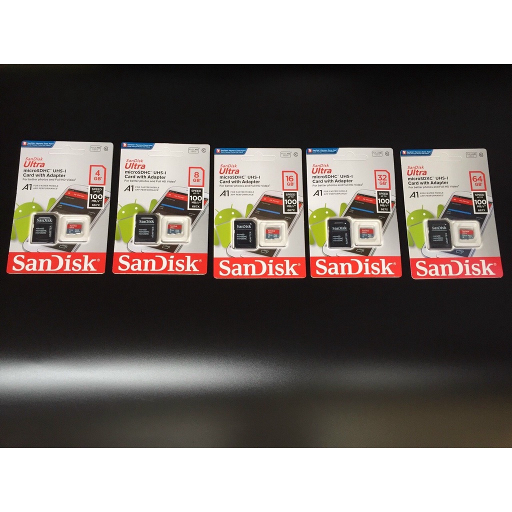 Thẻ nhớ SANDISK đủ dung lượng