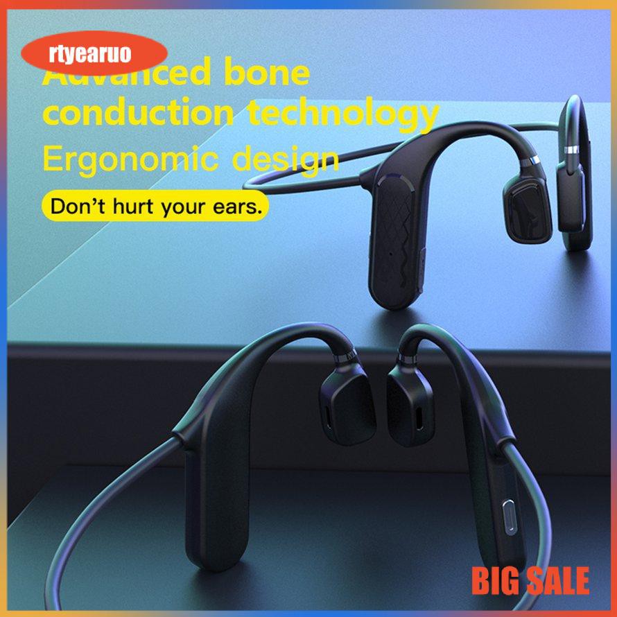 Bone Conduction Wireless Button Control Waterproof Headset With Microphone