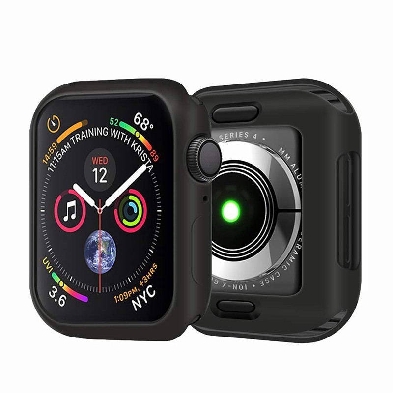 Ốp bảo vệ JANSIN bằng silicon mềm thích hợp cho đồng hồ thông minh Apple Watch 38mm 42mm 40mm 44mm dòng 6 SE 5 4 3 2 1