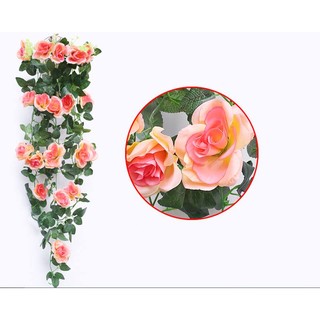Hoa hồng lụa treo tường