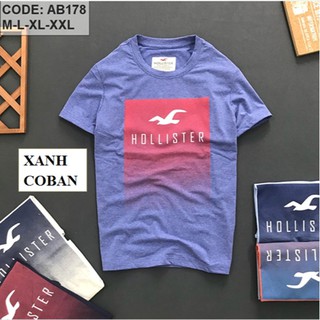 Áo thun nam cổ tròn in loang Hollister gồm 5 màu (size M -> XXL)