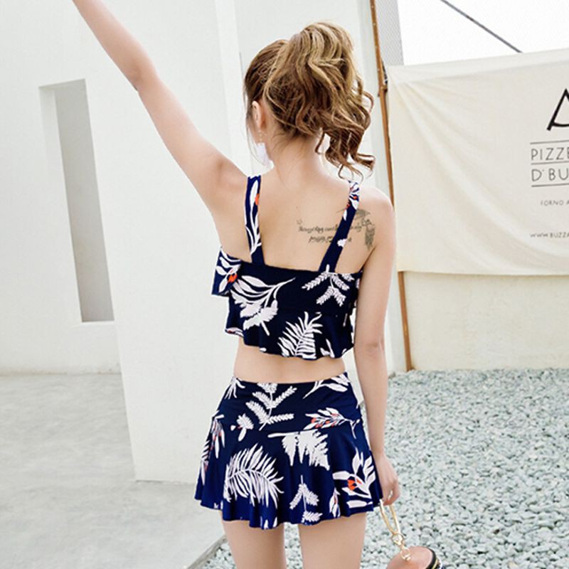 [Baywellfashion]Bộ bikini lưng cao in họa tiết cây cối vintage gợi cảm cho nữ | BigBuy360 - bigbuy360.vn