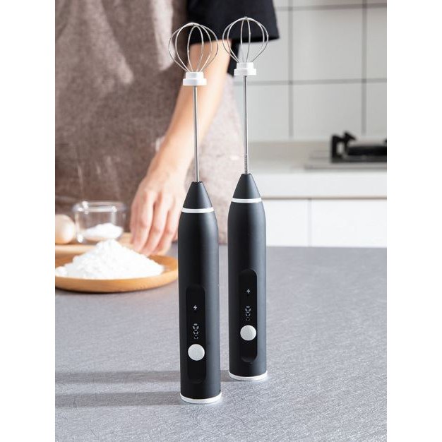 Máy đánh trứng, que tạo bọt cafe mini cầm tay không giây chính hãng sokany 3 cấp độ, hỗ trợ sạc pin