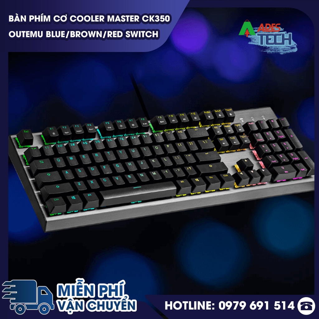 Bàn Phím Cơ Cooler Master CK350 Outemu Blue/Brown/Red Switch