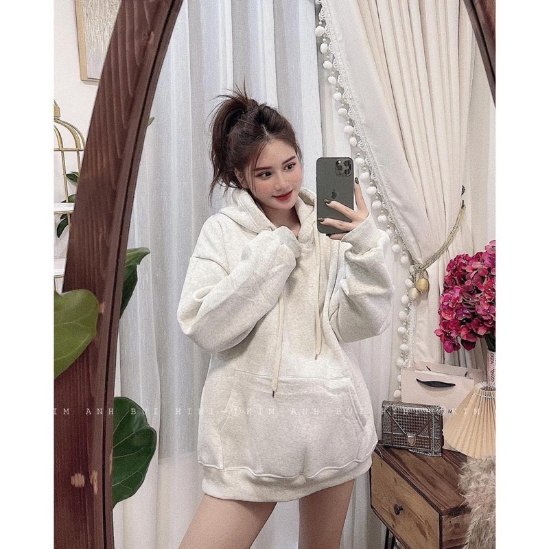 Áo hoodie nón tay dài basic