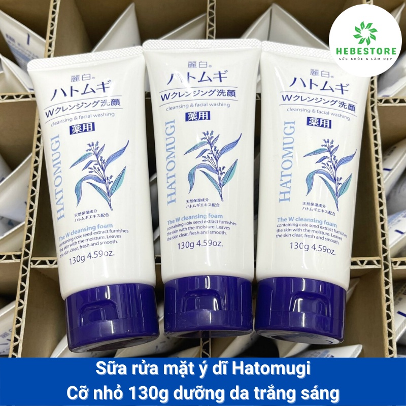 Sữa rửa mặt Hatomugi Naturie hạt ý dĩ Nhật Bản 130g/ 170g dưỡng trắng sáng da | WebRaoVat - webraovat.net.vn