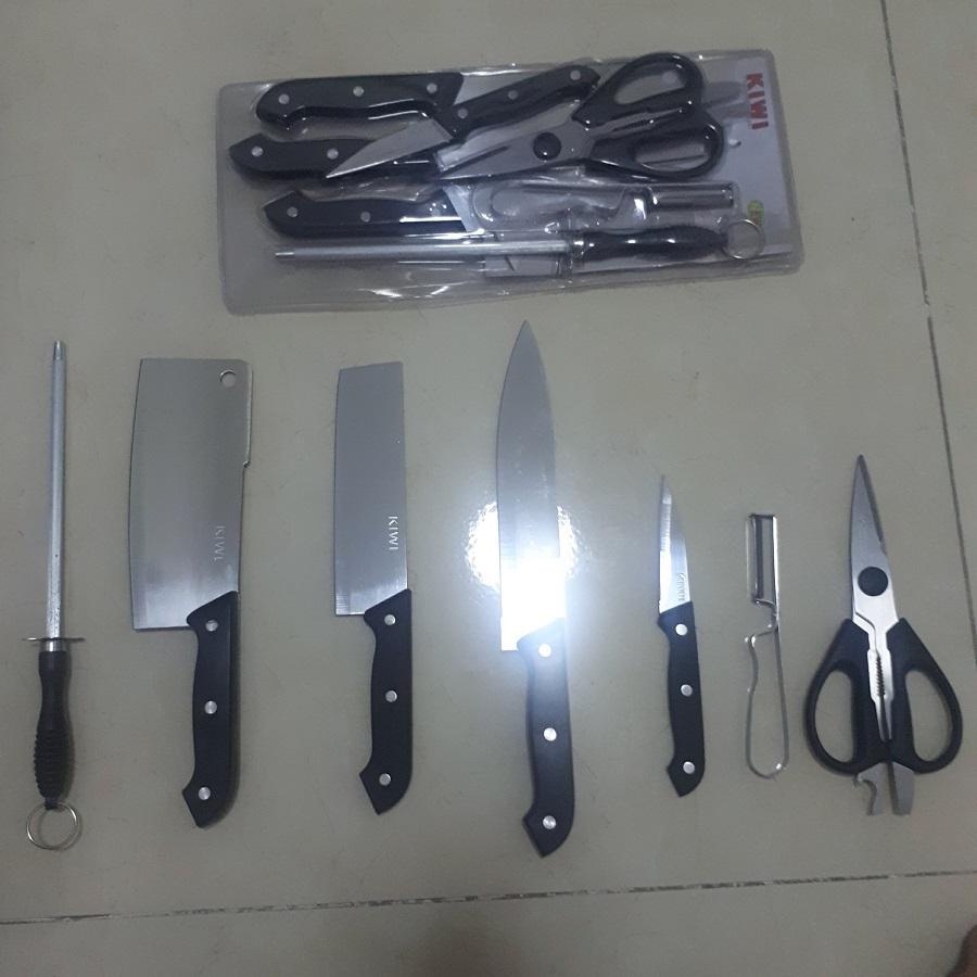 BỘ DAO KIWI 7 MÓN THÁI LAN SIÊU BÉN - DAO CÁN GỖ