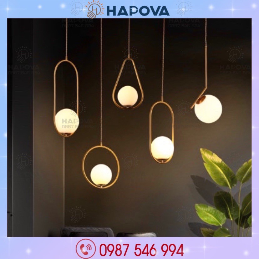 Đèn thả trang trí phòng khách phòng ngủ Decor HAPOVA DT 5009/1 Tròn