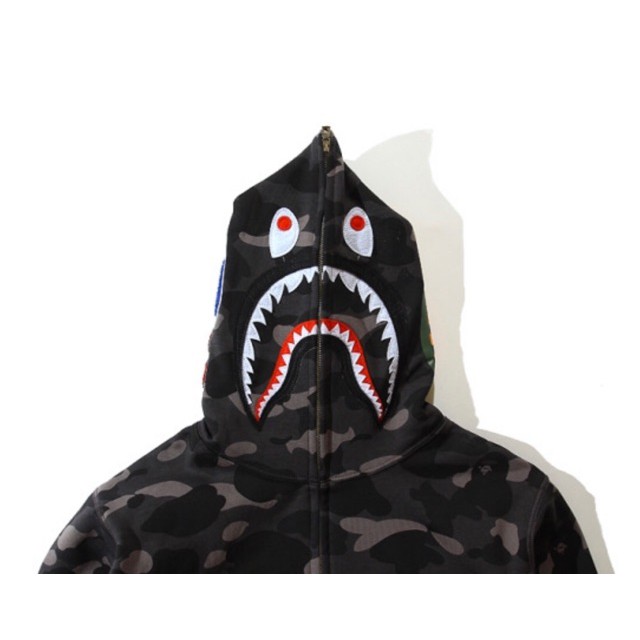 [Freeship - Hình Thật] Áo khoác Bape camo, jacket bape camo,Bape shark