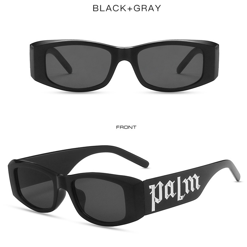 Thời trang Hip Hop Nam và Nữ Kính râm Gọng đen Chữ Punk Chống nắng Kính râm UV400