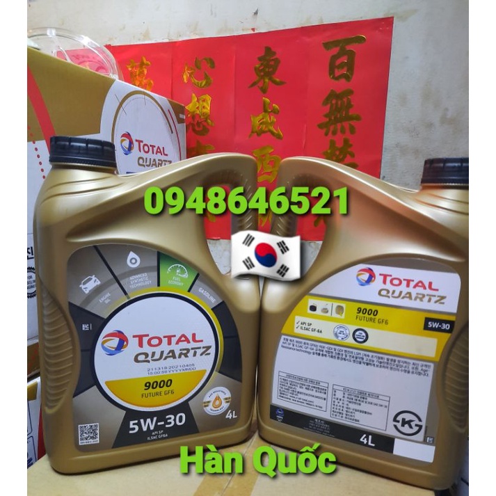 Nhớt Total 9000 5w30 Hàn quốc 4L chính hãng