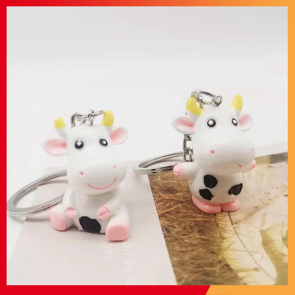 Móc khóa bò sữa dễ thương  - shop8868