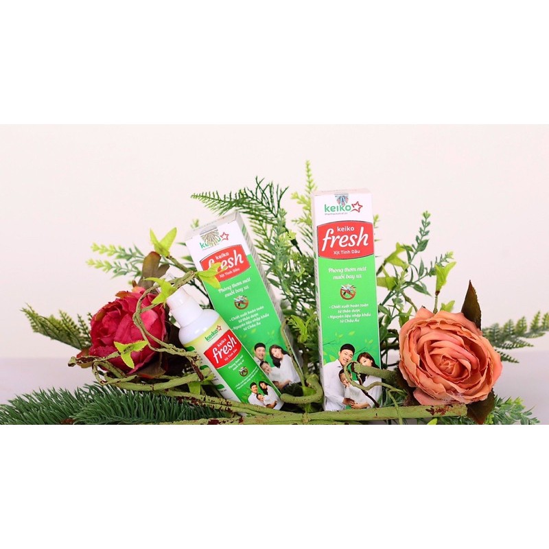 XỊT TINH DẦU ĐUỔI MUỖI KEIKO FRESH 75ml - PHÒNG THƠM MÁT, MUỖI BAY XA 🦟
