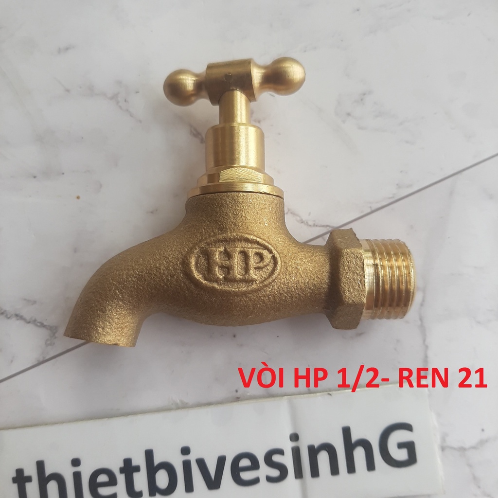 Vòi nước vặn đồng 1/2- 3/4 (DN 15-DN20) phi 21 27 không han rỉ