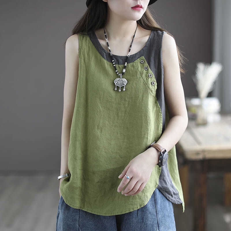 Áo Dây 100% cotton linen Mỏng Không Đối Xứng Thời Trang Mùa Hè Hàng Mới 2022