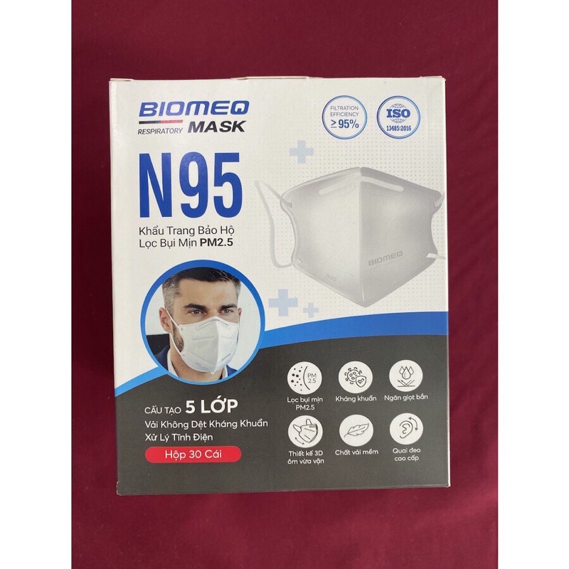 5 lớp Biomeq mask N95 : Bảo vệ 5 lớp, lọc khuẩn tối đa! | Shopee Việt Nam
