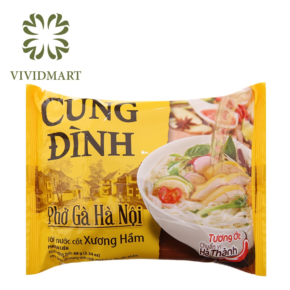 Phở Cung Đình Hà Nội 2 vị bò, gà – Gói 68g - MICOEM