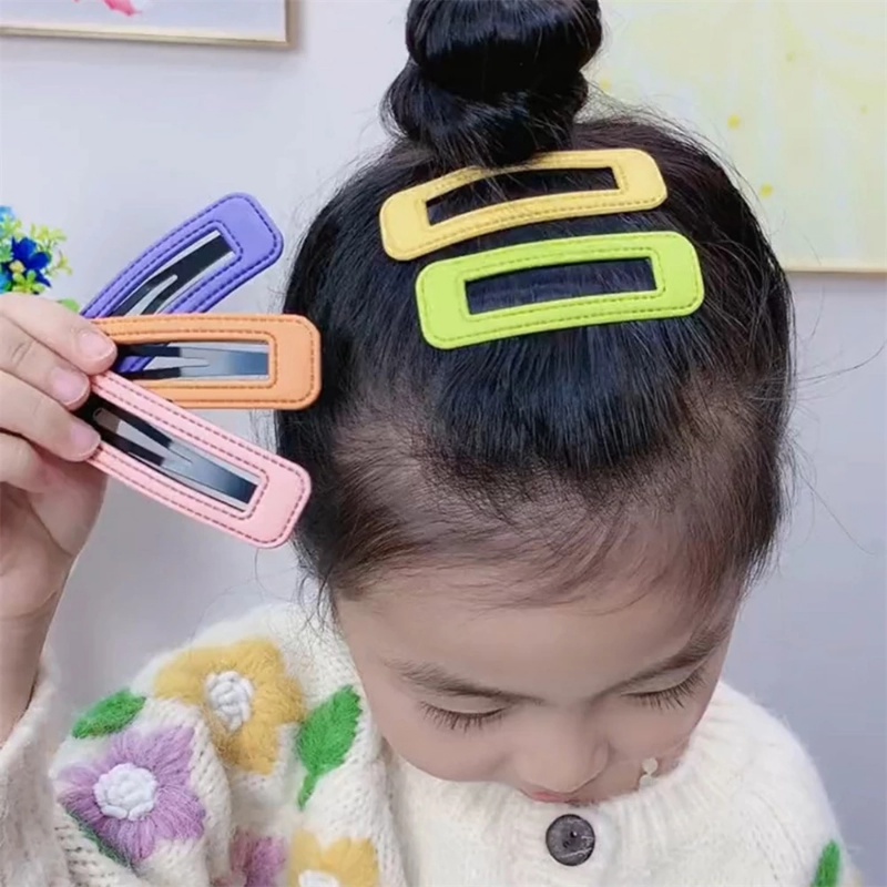 Kẹp Tóc Bằng Da Pu Nhiều Màu Sắc Thời Trang Dành Cho Nữ