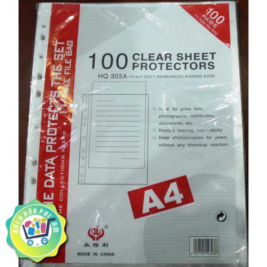 Bìa lổ tem đỏ A4 - 1 xấp/100 tờ