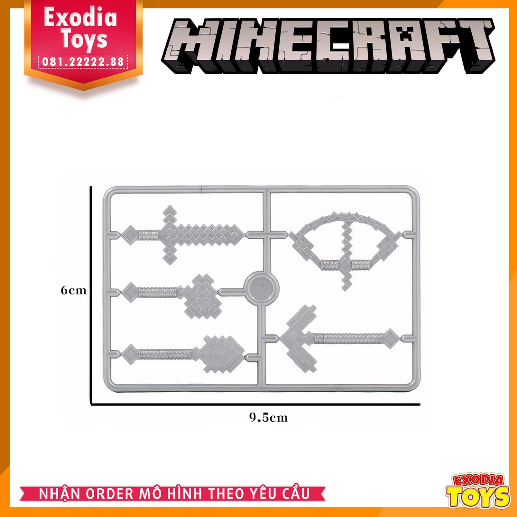 Xếp hình phụ kiện MOC vỉ vũ cho nhân vật trò chơi Minecraft - Đồ Chơi Lắp Ghép Sáng Tạo - Shijie 60185