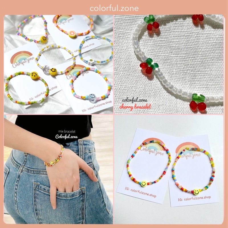 Vòng tay nữ hạt cườm handmade hot trend phong cách Hàn Quốc dễ thương | BigBuy360 - bigbuy360.vn