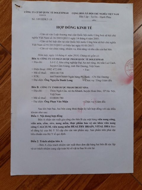 Vitamin Tổng Hợp Vital DHA Cho Bà Bầu | Thế Giới Skin Care