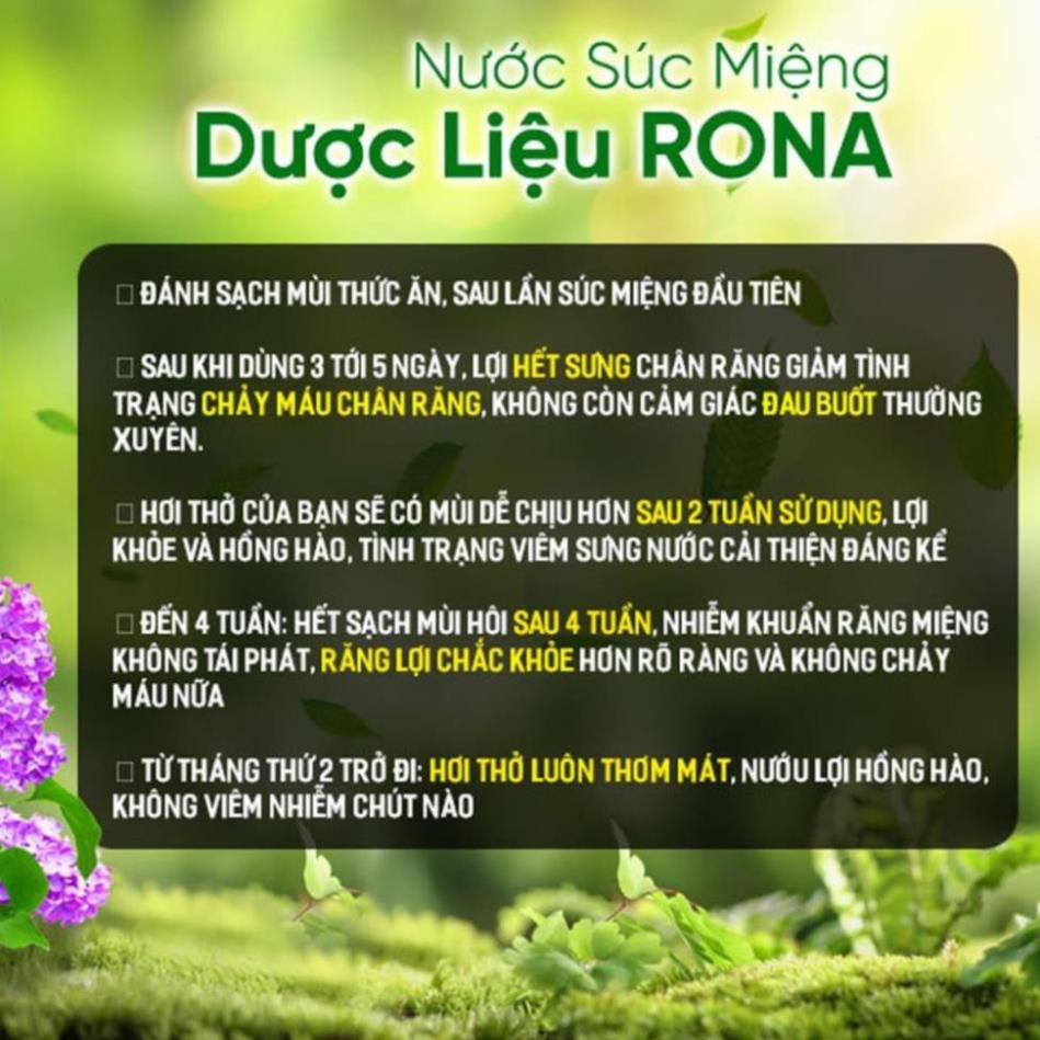 Nước súc miệng dược liệu Rona Cỏ Cây Hoa Lá 150ml