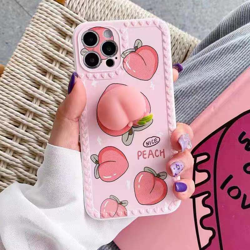 Phone case that can pinch peach for IPhone 12 12Pro Max 11 11Pro Max X Xs Xr Xs Max 8 7 6 6s Plus Se 2020 | BigBuy360 - bigbuy360.vn