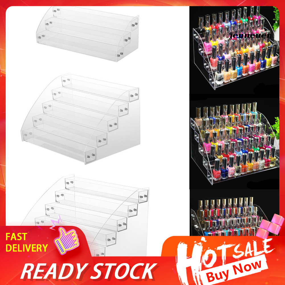 [Hàng mới về] Giá Đựng Lọ Sơn Móng Tay Nhiều Tầng Bằng Nhựa Acrylic Trong Suốt
