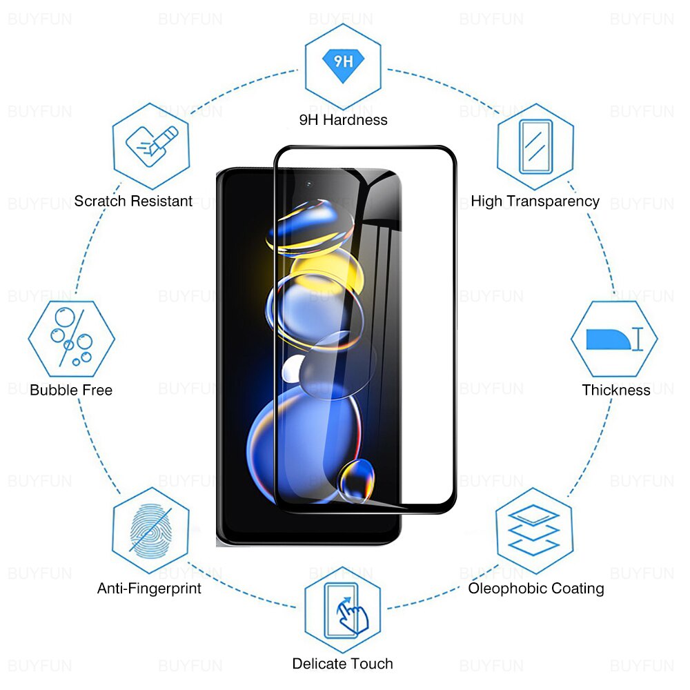 Ốp Điện Thoại Kính Cường Lực 6 Trong 1 Bảo Vệ Camera Cho Redmi Note 11T Pro Plus Xiaomi Redmi Note 11T Pro