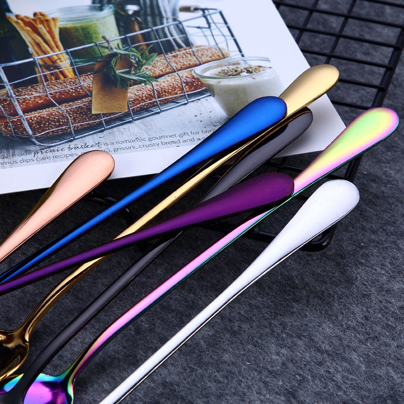 Xẻng xúc thức ăn bằng thép không gỉ nhiều màu sắc tiện dụng