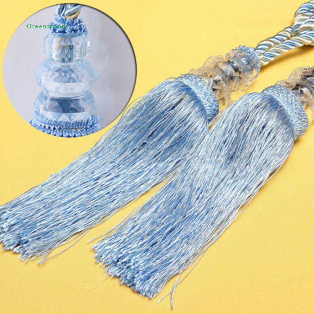 Set 2 dây buộc rèm dạng tua rua đính hạt pha lê sang trọng